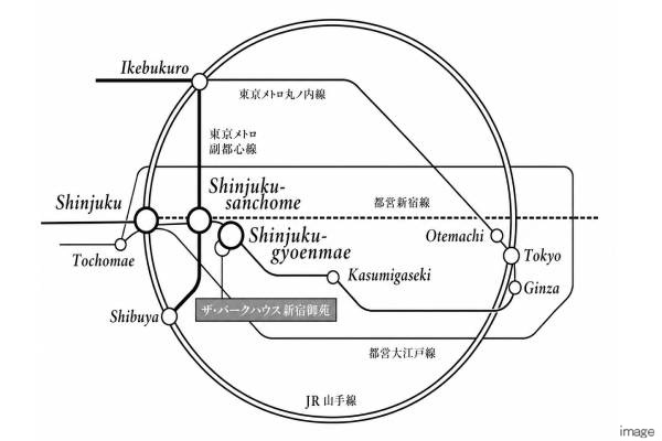 路線図｜ザ・パークハウス新宿御苑